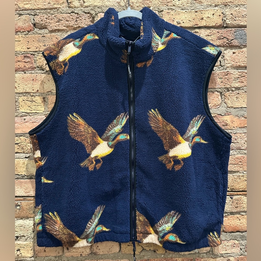 Woolrich x Target - Adult Duck Print Fleece Vest - Adult Size L - NWT